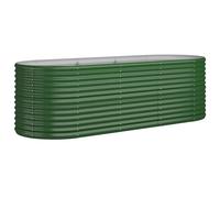 Vidaxl Jardinière De Jardin Acier Enduit De Poudre 224x80x68 Cm Vert Vert