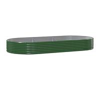 Vidaxl Jardinière De Jardin Acier Enduit De Poudre 296x140x36 Cm Vert Vert
