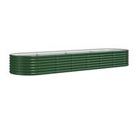 Vidaxl Jardinière De Jardin Acier Enduit De Poudre 296x80x36 Cm Vert Vert