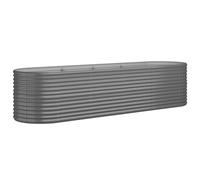 Vidaxl Jardinière De Jardin Acier Enduit De Poudre 296x80x68 Cm Gris