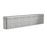 Vidaxl Jardinière De Jardin Acier Enduit De Poudre 332x40x68cm Argenté