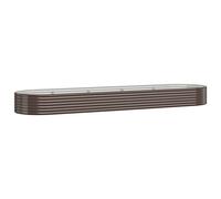 Vidaxl Jardinière De Jardin Acier Enduit De Poudre 396x100x36cm Marron