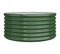 Jardinière de jardin Acier enduit de poudre 80x80x36 cm Vert Vert G