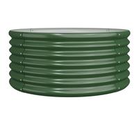Vidaxl Jardinière De Jardin Acier Enduit De Poudre 80x80x36 Cm Vert Vert