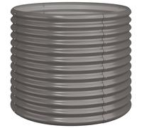 Vidaxl Jardinière De Jardin Acier Enduit De Poudre 80x80x68 Cm Gris Gris