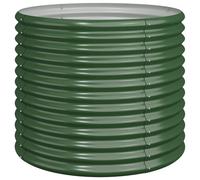 Vidaxl Jardinière De Jardin Acier Enduit De Poudre 80x80x68 Cm Vert Vert