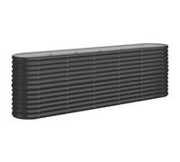 Vidaxl Jardinière De Jardin Acier Enduit Poudre 224x40x68cm Anthracite