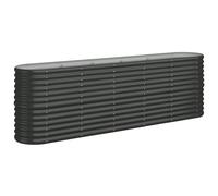 Vidaxl Jardinière De Jardin Acier Enduit Poudre 224x40x68cm Anthracite