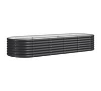 Vidaxl Jardinière De Jardin Acier Enduit Poudre 224x80x36cm Anthracite