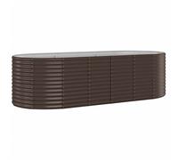 Vidaxl Jardinière De Jardin Acier Enduit Poudre 249x100x68 Cm Marron