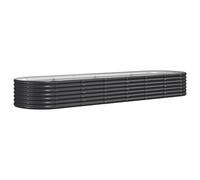 Vidaxl Jardinière De Jardin Acier Enduit Poudre 296x80x36cm Anthracite