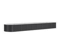 Vidaxl Jardinière De Jardin Acier Enduit Poudre 368x80x36cm Anthracite