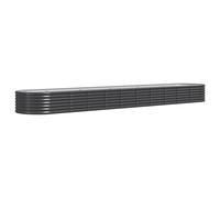 Vidaxl Jardinière De Jardin Acier Enduit Poudre 440x80x36cm Anthracite