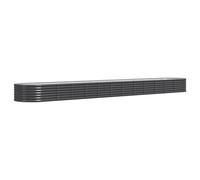 Vidaxl Jardinière De Jardin Acier Enduit Poudre 512x80x36cm Anthracite