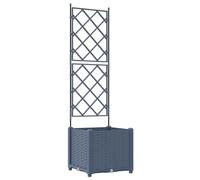 vidaXL Jardinière de Jardin avec Treillis Gris 40x40x143 cm