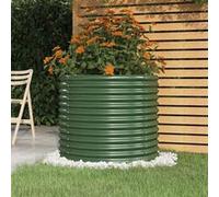 Vidaxl Jardinière De Jardin Acier Enduit De Poudre 80x80x68 Cm Vert Vert