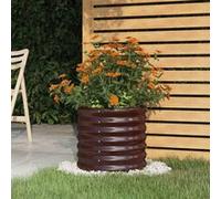vidaXL Jardinière de jardin – Acier enduit de poudre – 40×40×36 cm – Marron