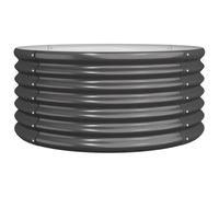 vidaXL Jardinière de Jardin Pot à Fleurs Boîte à Plantes Lit Surélevé Patio Terrasse Extérieur Acier Enduit de Poudre 80x80x36 cm Anthracite