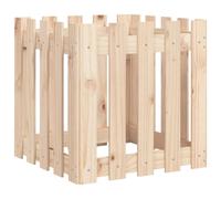 Lit Surélevé de Jardin avec Design de Clôture Jardin Bois de Pin Massif vidaXL
