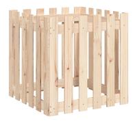 Lit Surélevé de Jardin avec Design de Clôture Jardin Bois de Pin Massif vidaXL