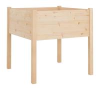 vidaXL Jardinière d'extérieur Bac à fleurs surélevé Bois de pin massif 70x70x70 cm