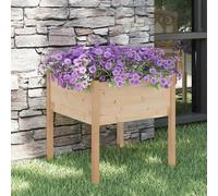 Vidaxl Jardinière D'extérieur 70x70x70 Cm Bois De Pin Massif