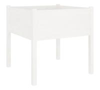 Vidaxl Jardinière D'extérieur Blanc 70x70x70 Cm Bois De Pin Massif Blanc