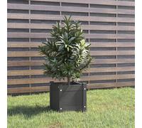 Vidaxl Jardinière D'extérieur Gris 31x31x31 Cm Bois De Pin Massif Gris