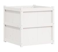 Vidaxl Jardinière D'extérieur Blanc 70x70x70 Cm Bois De Pin Massif