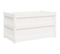 Vidaxl Jardinière D'extérieur Blanc 90x50x50 Cm Bois De Pin Massif