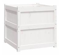 Vidaxl Jardinière Blanc 60x60x60 Cm Bois De Pin Massif