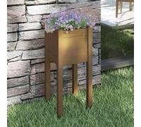 Jardinière d'extérieur Marron miel 31 x 31 x 70 cm Bois de pin