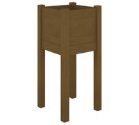 Jardinière d'extérieur Marron miel 31 x 31 x 70 cm Bois de pin