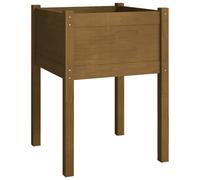 Vidaxl Jardinière D'extérieur Marron Miel 50x50x70 Cm Pin Massif Marron