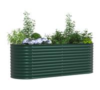 Vidaxl Jardinière En Hauteur Verte 240x80x81 Cm En Acier Galvanisé