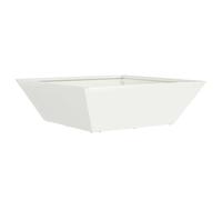 Vidaxl Jardinière En Métal Blanche Métal Moyen Jardinières