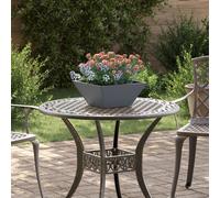 Vidaxl Jardinière En Plastique 5 Pcs Anthracite 35 X 35 X 15 Cm Acier