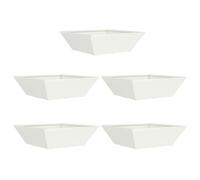 Vidaxl Jardinière En Plastique 5 Pcs Blanc 50 X 50 X 15 Cm Acier