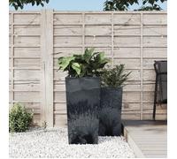 vidaXL Jardinière et intérieur amovible anthracite 21-49L aspect béton 364694