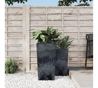 vidaXL Jardinière et intérieur amovible anthracite 21-49L aspect béton 364694