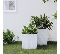 Vidaxl Jardinière Et Intérieur Amovible Blanc 21 /32 L Rotin Pp