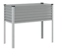 Vidaxl Jardinière Gris 100x41x90 Cm Acier Gris