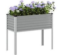 vidaXL Jardinière d'extérieur 100x41x90 cm Acier Gris