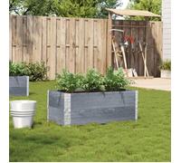 vidaXL Jardinière gris 100x50 cm bois massif de pin, jardinière d'extérieur, bac à fleurs, bac à tomates, jardinière de 3295393