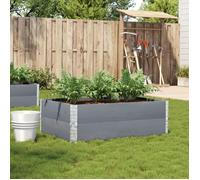 vidaXL Jardinière gris 120x80 cm bois massif de pin, jardinière d'extérieur, bac à fleurs, bac à tomates, jardinière de 3295849