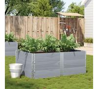 Vidaxl Jardinière Gris 150x100 Cm Bois De Pin Massif