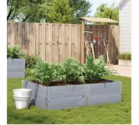 Jardinière gris 150x100 cm bois de pin massif