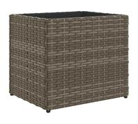 vidaXL Jardinière 36x30x32 cm résine tressée gris – Bac à fleurs et tomates, extérieur