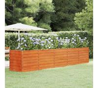 vidaXL Lit surélevé de jardin rouillé 400x80x77 cm acier corten 151965