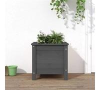 vidaXL Jardinière gris 40x40x39 cm bois massif de pin 825249 Gris G
